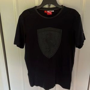Puma Black Ferrari Logo T-Shirt Size Medium